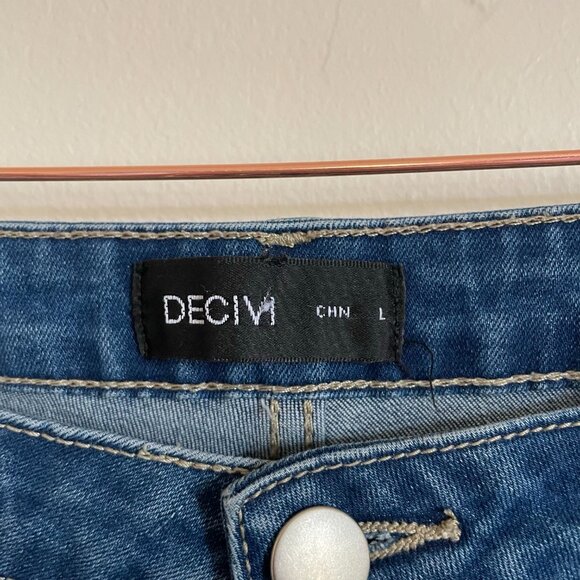 Decivi | Classic Straight Leg Mid Rise Stretch Denim Jeans Ankle Length Large - Picture 7 of 10